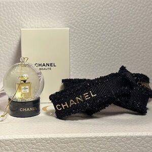 CHANEL Miniature Snow Globe with Ribbon